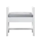 Addison 24.5" Upholstered Bench, Glossy White