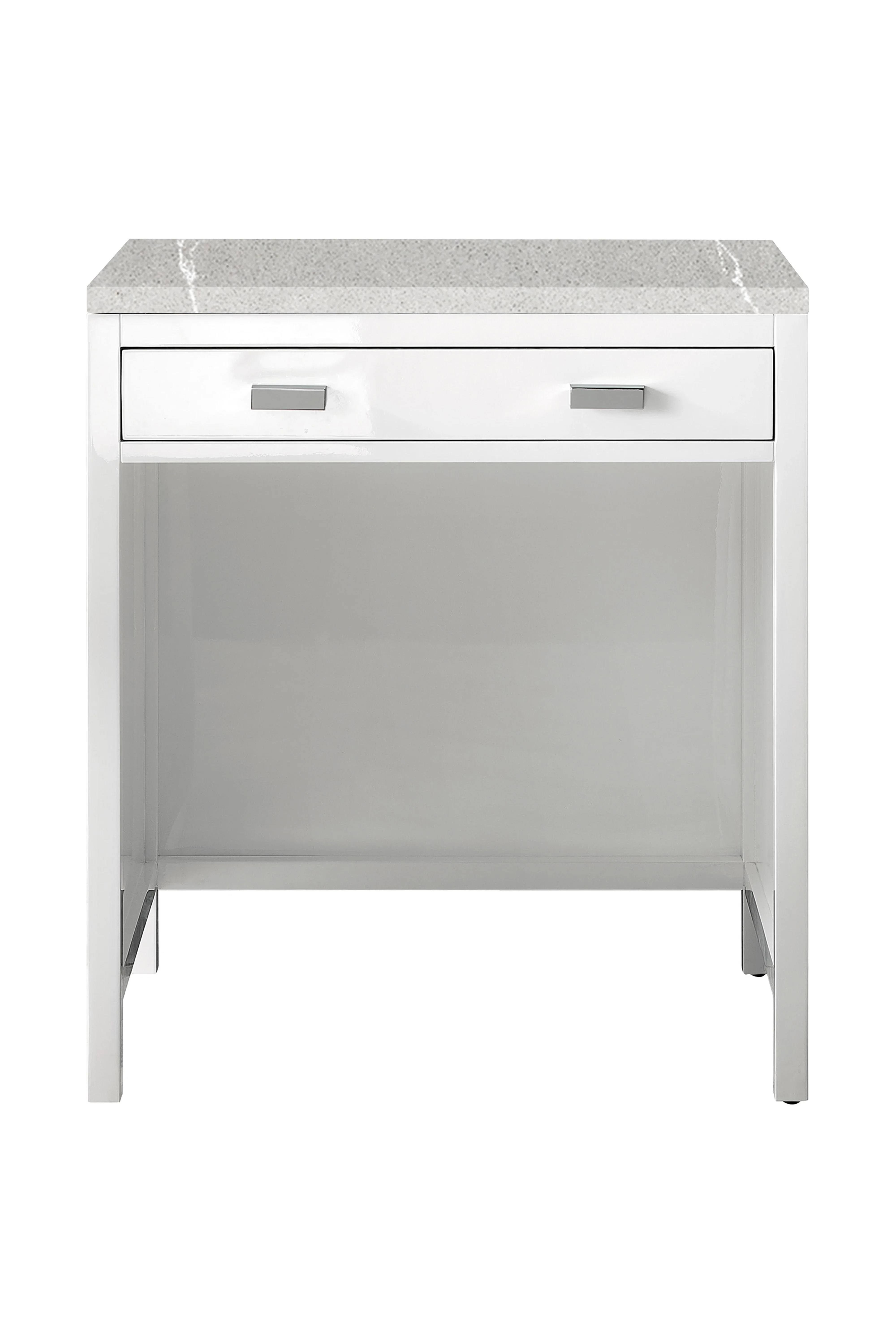 Addison 30" Countertop Unit, Glossy White w/ 3 CM Eternal Serena Top