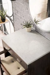 Addison 30" Countertop Unit, Mid-Century Acacia w/ 3 CM Eternal Jasmine Pearl Silestone Top