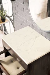 Addison 30" Countertop Unit, Mid-Century Acacia w/ 3 CM Eternal Marfil Silestone Top