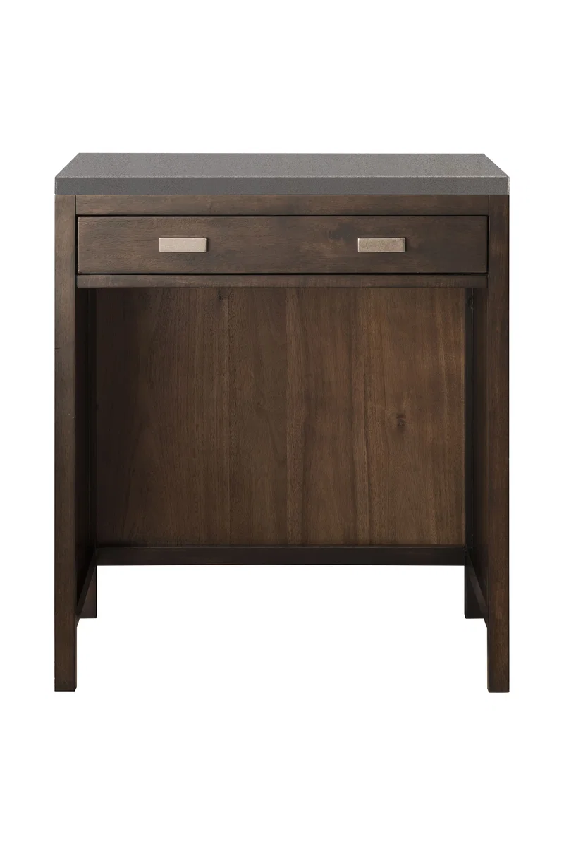 Addison 30" Countertop Unit, Mid-Century Acacia w/ 3 CM Grey Expo Silestone Top
