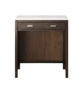 Addison 30" Countertop Unit, Mid-Century Acacia w/ 3 CM White Zeus Silestone Top