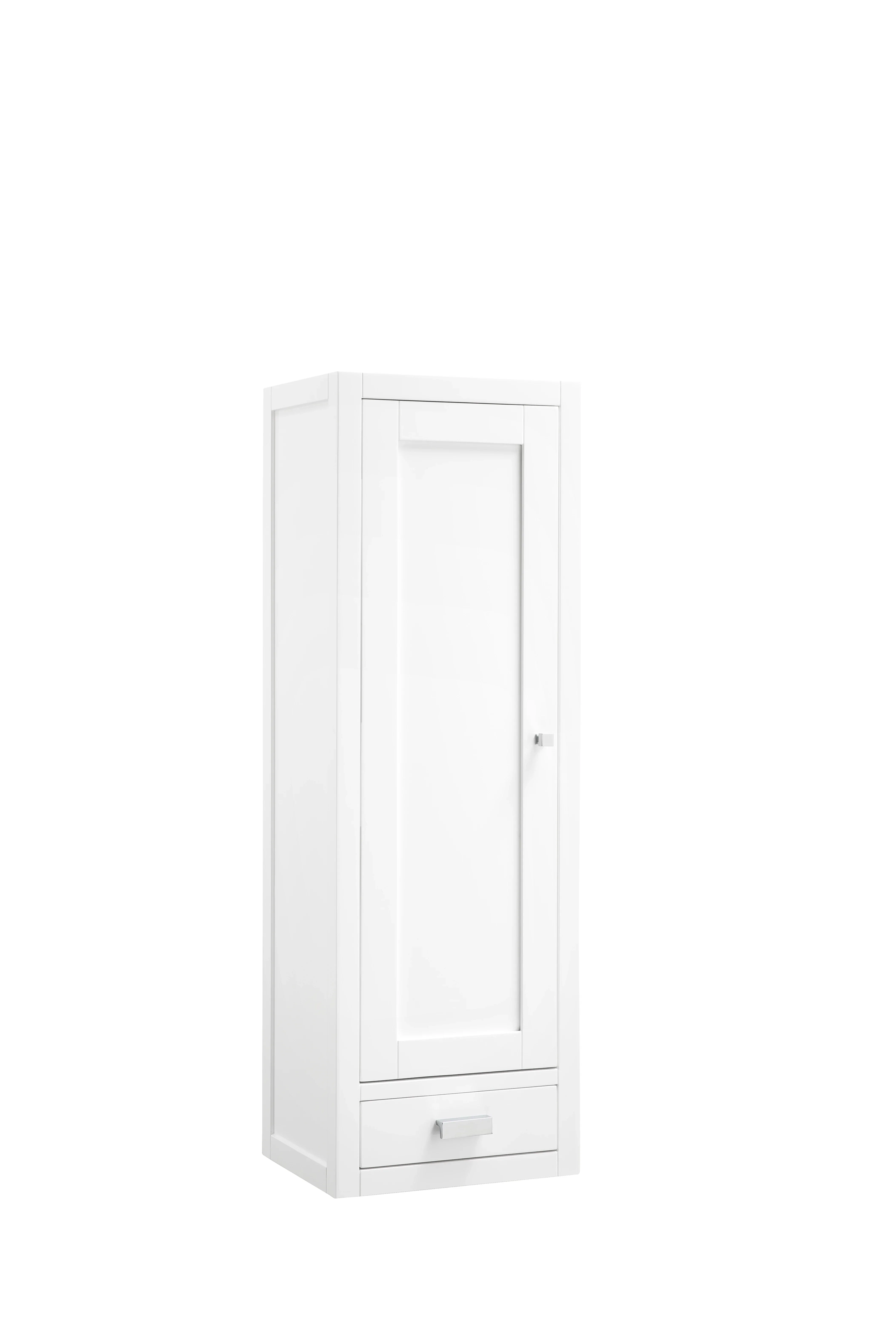 Addison 12" D Petite Tower Hutch - Left, Glossy White