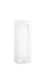 Addison 12" D Petite Tower Hutch - Left, Glossy White