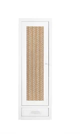 Addison 12" D Petite Tower Hutch - Left, Glossy White