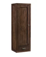 Addison 12" D Petite Tower Hutch - Left, Mid-Century Acacia