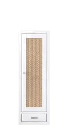 Addison 12" D Petite Tower Hutch - Right, Glossy White