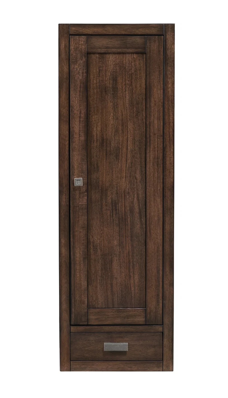 Addison 12" D Petite Tower Hutch - Right, Mid-Century Acacia