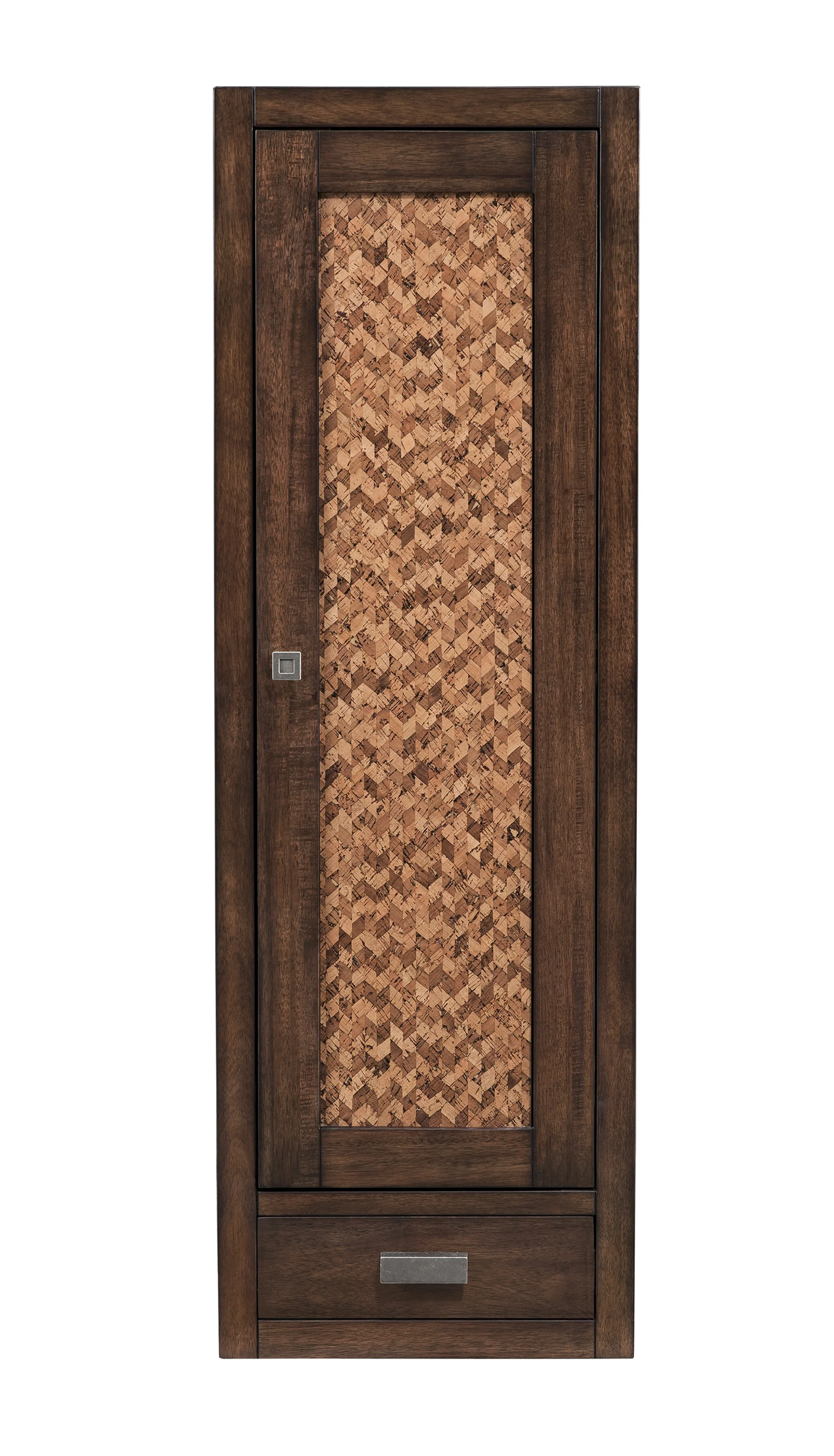 Addison 12" D Petite Tower Hutch - Right, Mid-Century Acacia