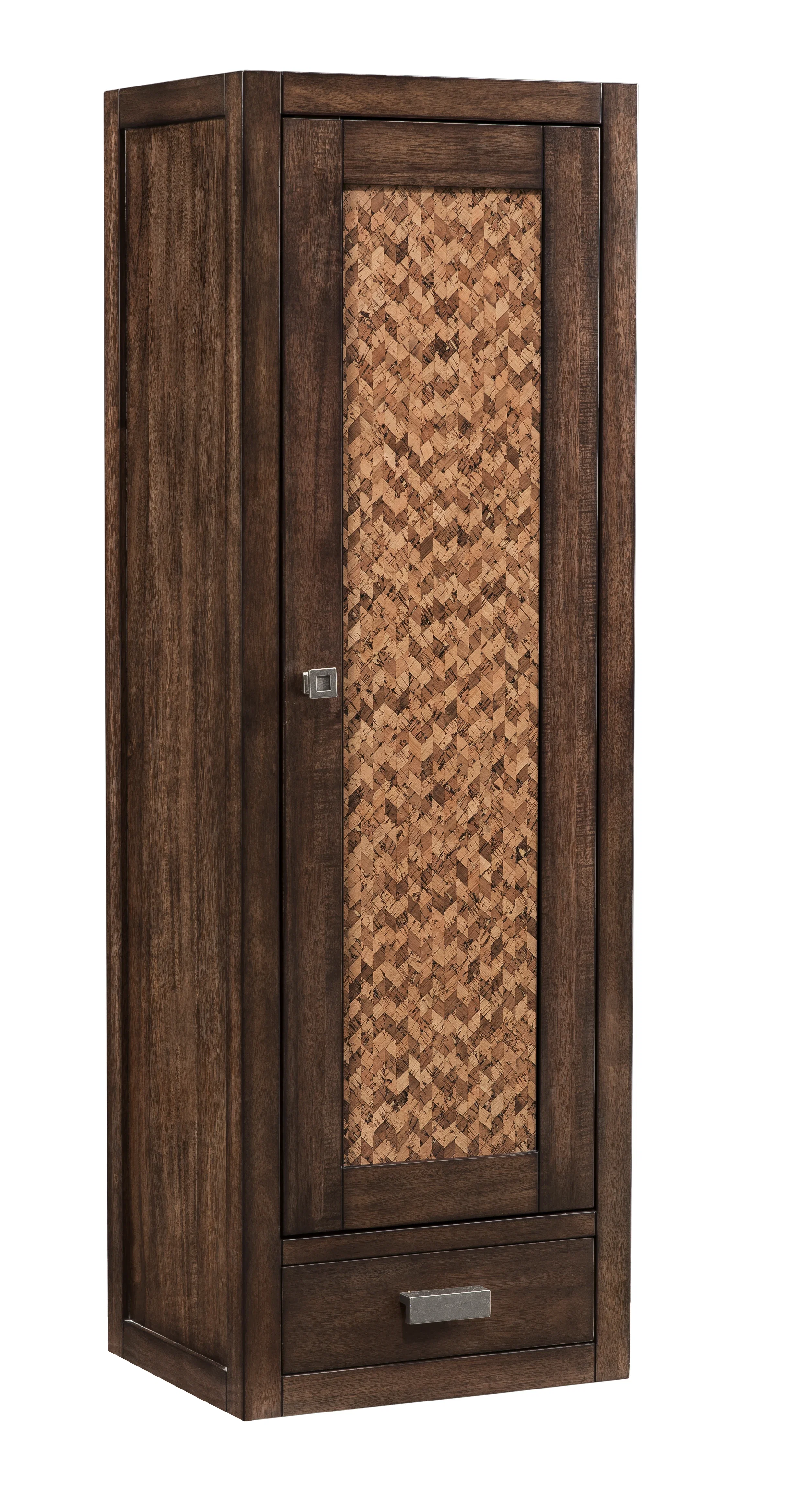 Addison 12" D Petite Tower Hutch - Right, Mid-Century Acacia