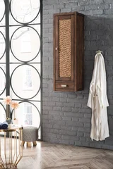 Addison 12" D Petite Tower Hutch - Right, Mid-Century Acacia
