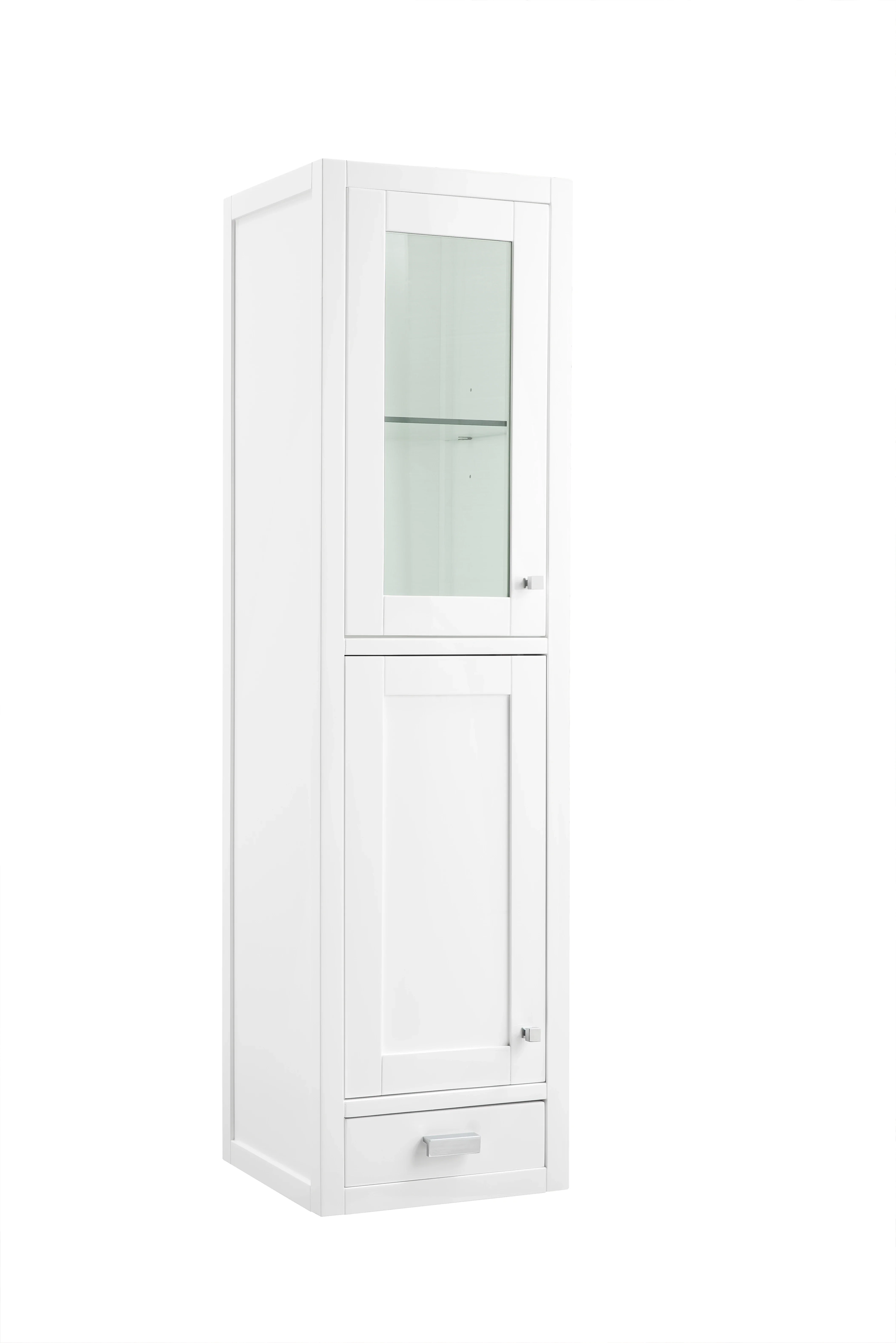 Addison 15" D Grand Tower Hutch - Left, Glossy White