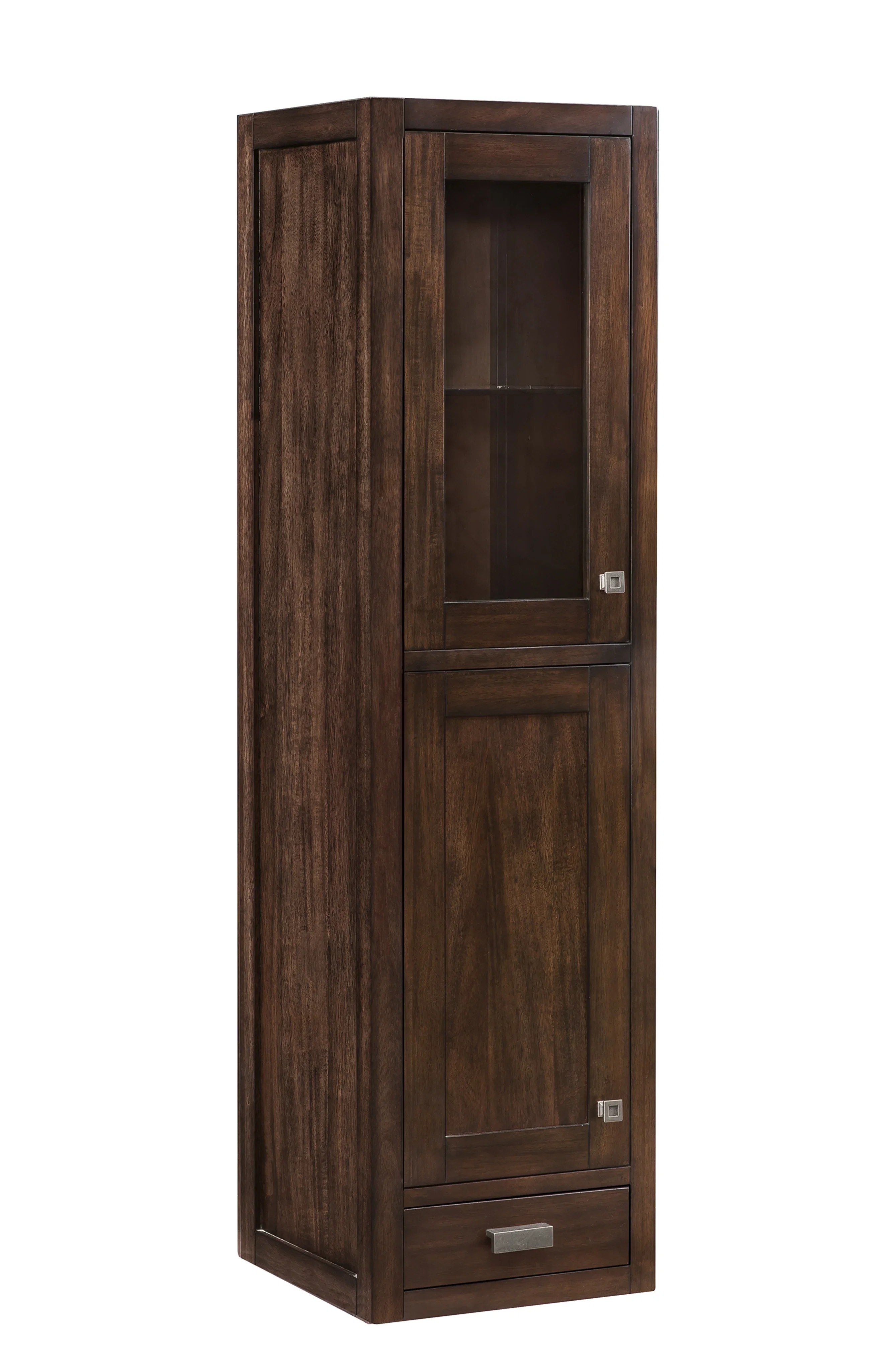 Addison 15" D Grand Tower Hutch - Left, Mid-Century Acacia