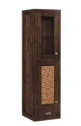 Addison 15" D Grand Tower Hutch - Left, Mid-Century Acacia