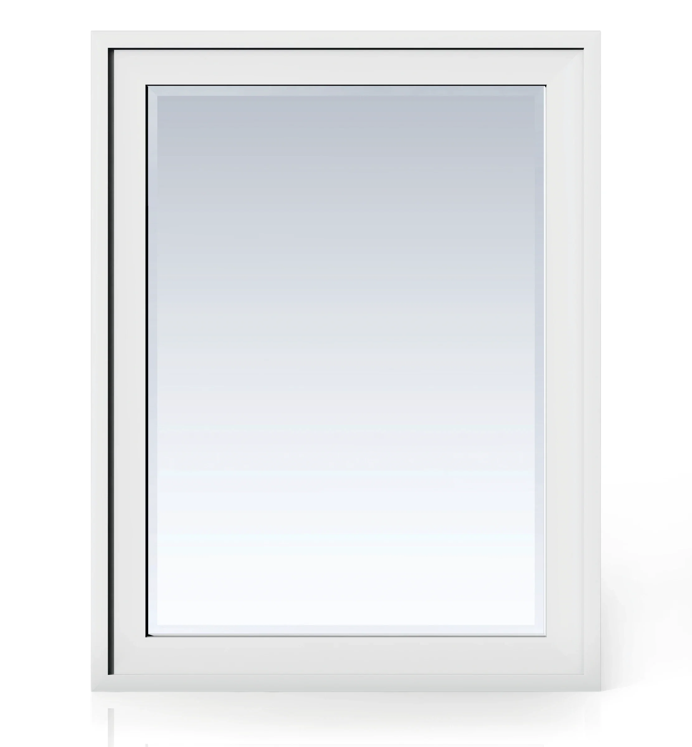 Addison 30" Rectangular Mirror, Glossy White