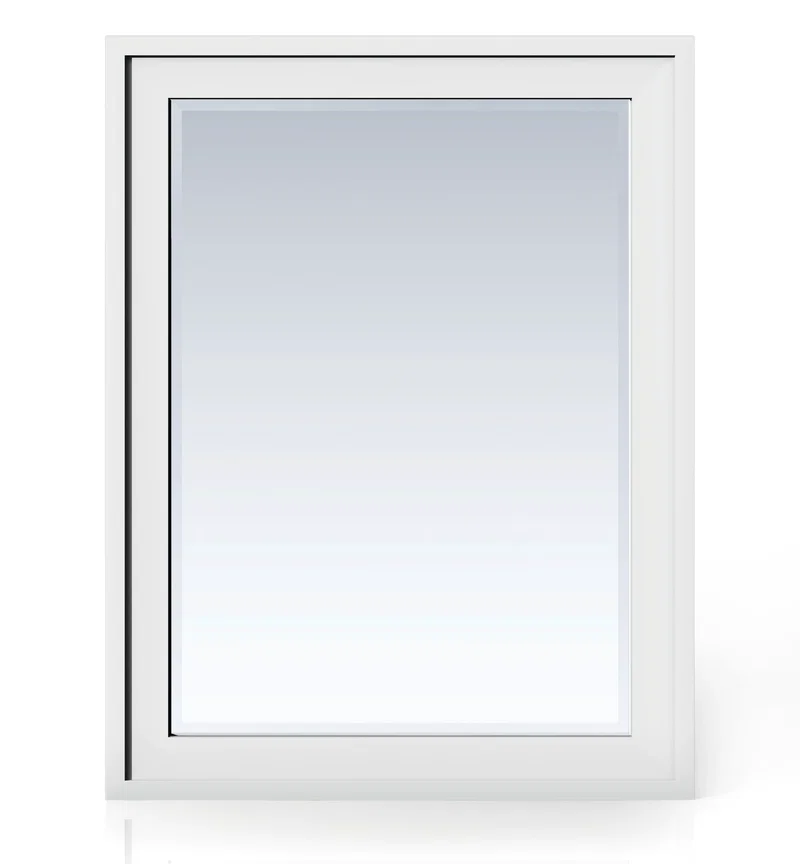 Addison 30" Rectangular Mirror, Glossy White