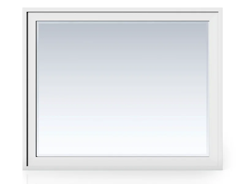 Addison 48" Rectangular Mirror, Glossy White