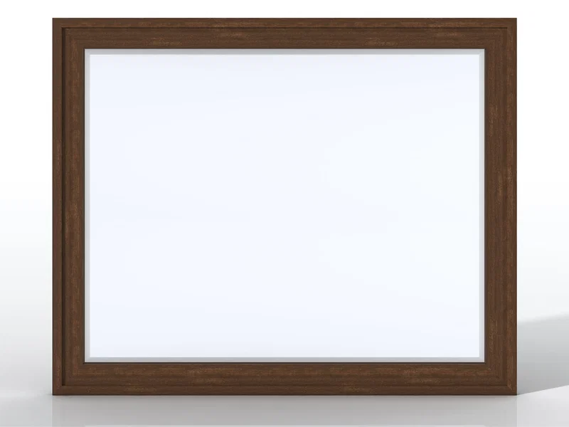 Addison 48" Rectangular Mirror, Mid-Century Acacia