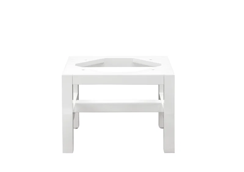 Addison 12" Wooden Stand for Petite Tower Hutch, Glossy White