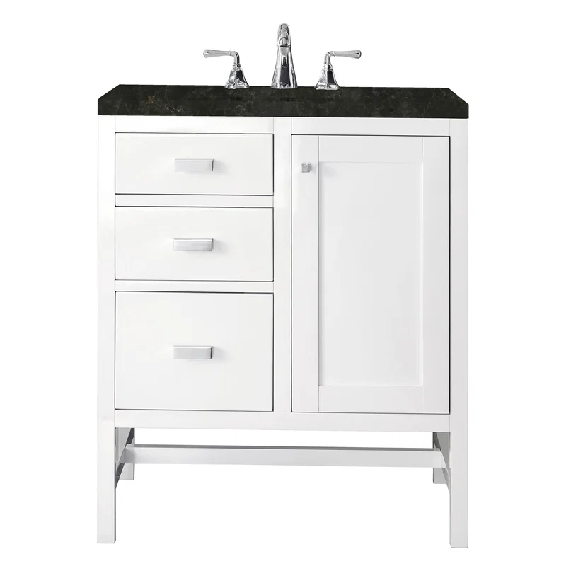 Addison 30" Single Vanity, Glossy White, w/ 3 CM Phantome Eclos Top