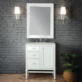 Addison 30" Single Vanity, Glossy White, w/ 3 CM Siberian Silestone Top