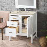 Addison 30" Single Vanity, Glossy White, w/ 3 CM Tajnar Eclos Top