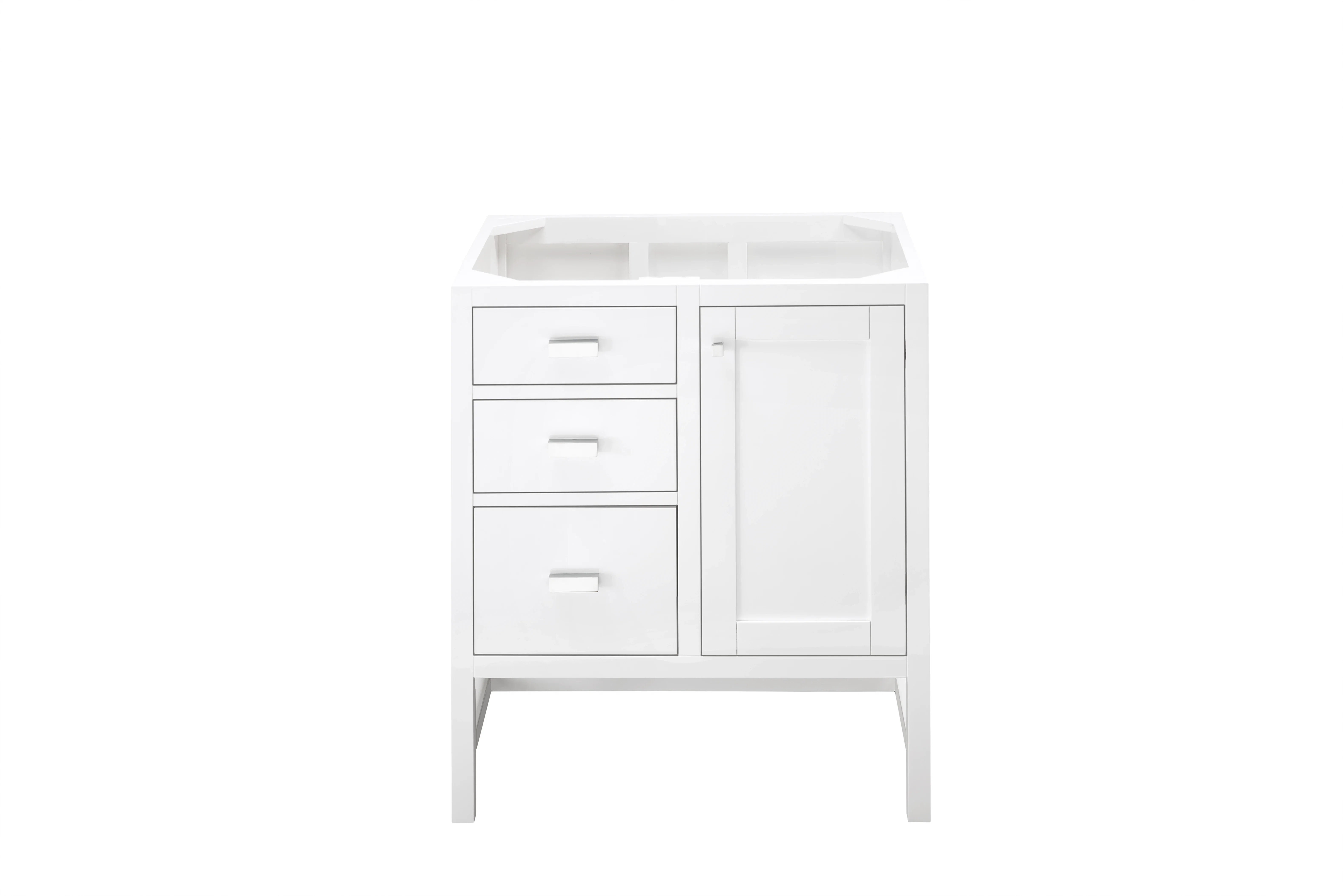 Addison 30" Single Vanity Cabinet, Glossy White