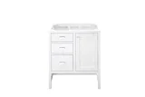 Addison 30" Single Vanity Cabinet, Glossy White