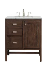 Addison 30" Single Vanity, Mid-Century Acacia w/ 3 CM Eternal Jasmine Pearl Silestone Top