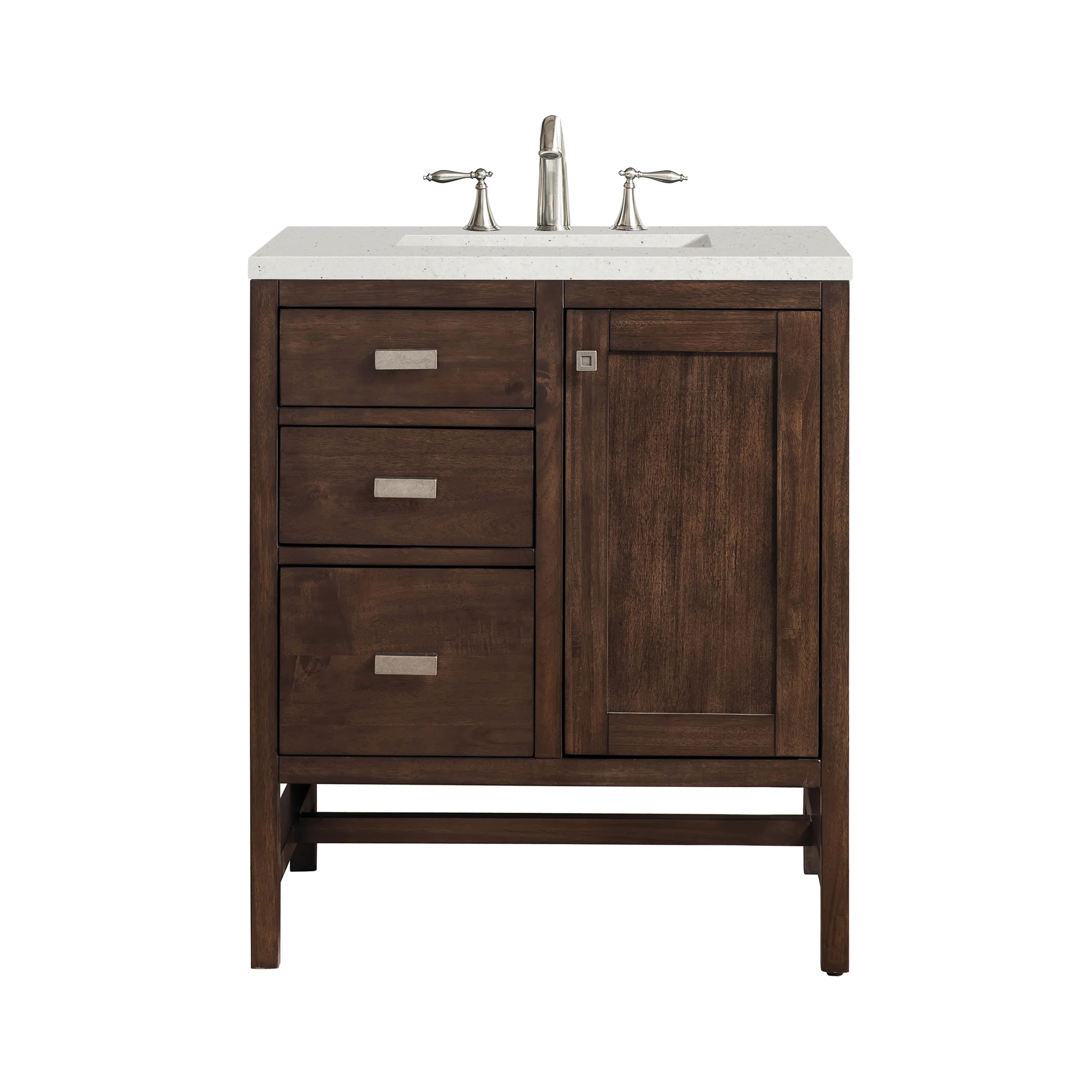 Addison 30" Single Vanity, Mid-Century Acacia w/ 3 CM Lime Delight Silestone Top