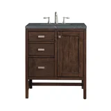 Addison 30" Single Vanity, Mid-Century Acacia w/ 3 CM Parisien Bleu Silestone Top
