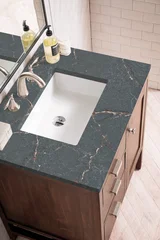 Addison 30" Single Vanity, Mid-Century Acacia w/ 3 CM Parisien Bleu Silestone Top