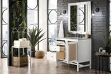 Addison 36" Single Vanity, Glossy White w/ 3 CM Eternal Jasmine Pearl Silestone Top