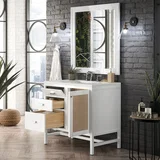 Addison 36" Single Vanity, Glossy White w/ 3 CM Lime Delight Silestone Top