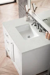 Addison 36" Single Vanity, Glossy White w/ 3 CM Lime Delight Silestone Top