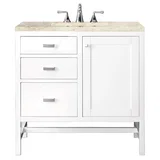 Addison 36" Single Vanity, Glossy White, w/ 3 CM Tajnar Eclos Top