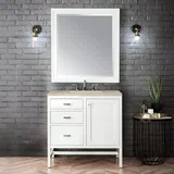 Addison 36" Single Vanity, Glossy White, w/ 3 CM Tajnar Eclos Top