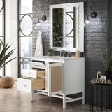 Addison 36" Single Vanity, Glossy White w/ 3 CM Victorian Silver Silestone Top