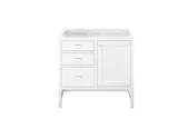 Addison 36" Single Vanity Cabinet, Glossy White