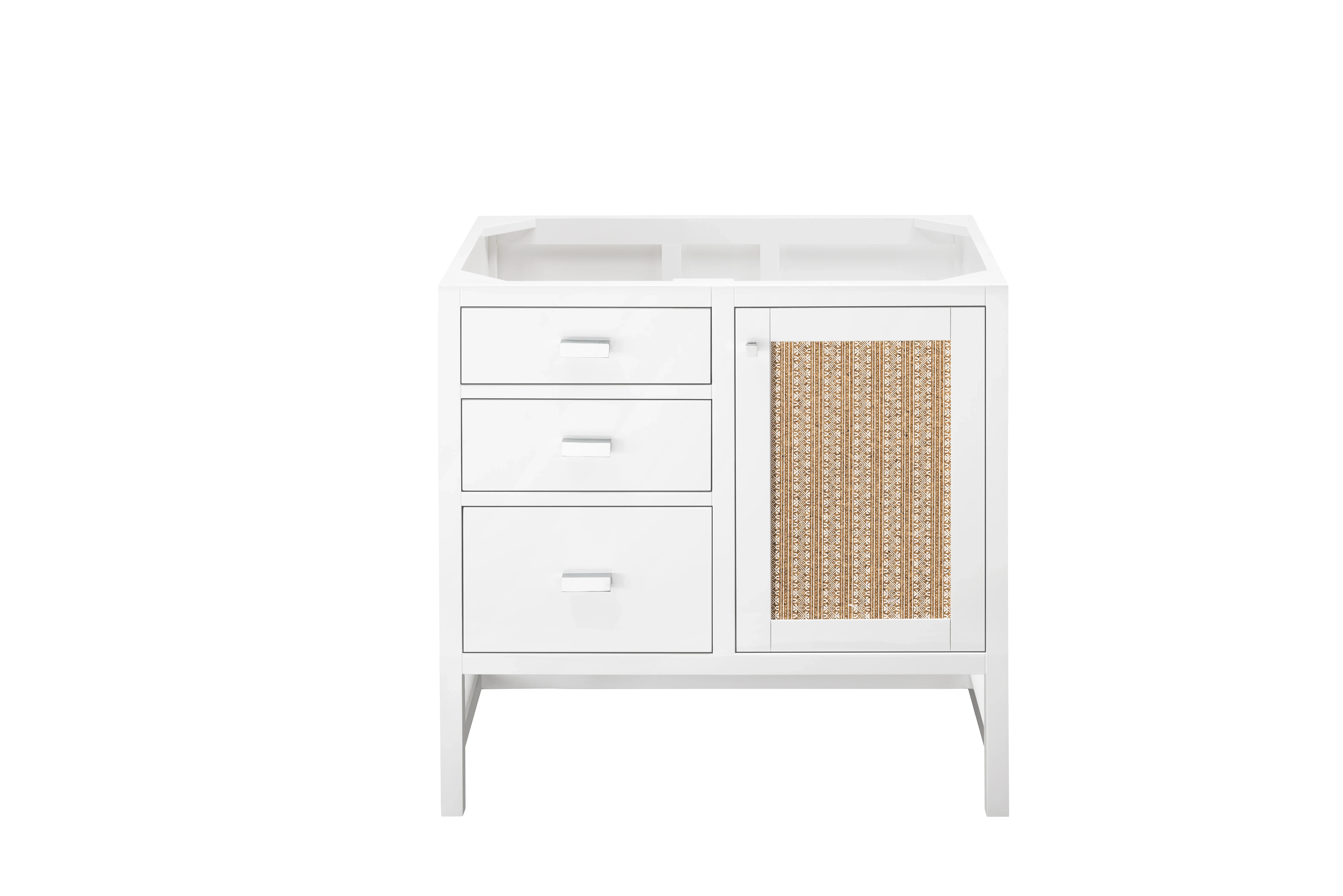 Addison 36" Single Vanity Cabinet, Glossy White