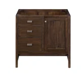 Addison 36" Single Vanity, Mid-Century Acacia w/ 3 CM Eternal Jasmine Pearl Silestone Top