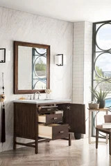 Addison 36" Single Vanity, Mid-Century Acacia w/ 3 CM Ethereal Noctis Silestone Top