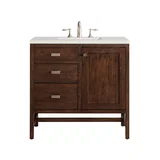 Addison 36" Single Vanity, Mid-Century Acacia w/ 3 CM Lime Delight Silestone Top