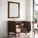 Addison 36" Single Vanity, Mid-Century Acacia, w/ 3 CM Siberian Silestone Top