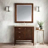 Addison 36" Single Vanity, Mid-Century Acacia, w/ 3 CM Tajnar Eclos Top