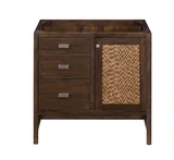 Addison 36" Single Vanity Cabinet, Mid-Century Acacia