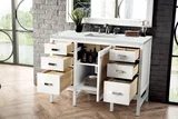 Addison 48" Single Vanity, Glossy White w/ 3 CM Ethereal Noctis Top