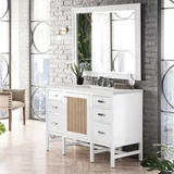 Addison 48" Single Vanity, Glossy White w/ 3 CM Lime Delight Silestone Top