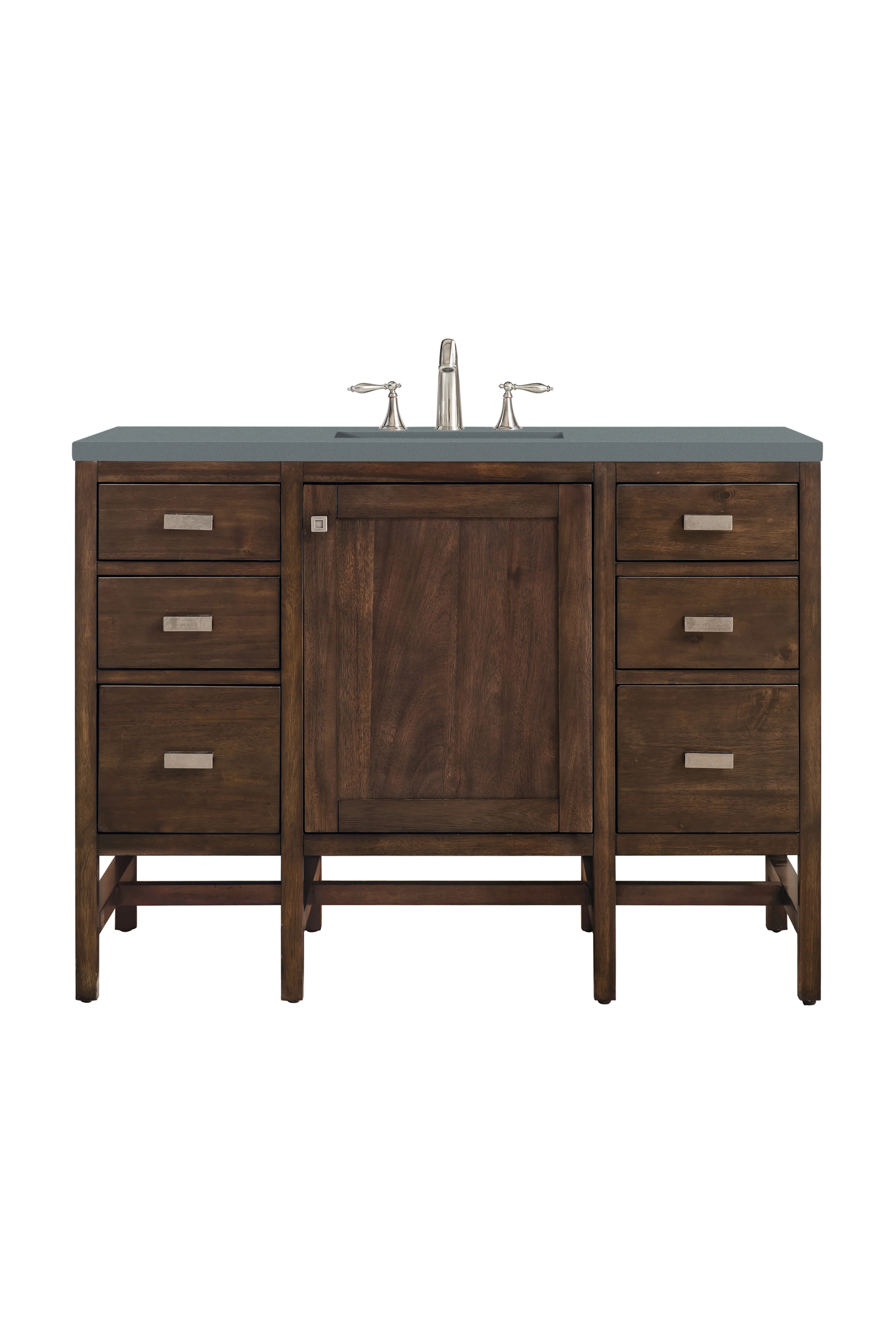 Addison 48" Single Vanity, Mid-Century Acacia w/ 3 CM Cala Blue Silestone Top