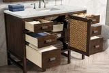 Addison 48" Single Vanity, Mid-Century Acacia w/ 3 CM Eternal Jasmine Pearl Silestone Top
